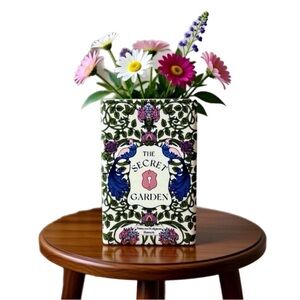 The Secret Garden Ceramic Book Vase New W/O Tags